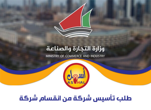 طلب تأسيس شركة من انقسام شركة