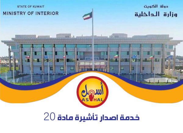 خدمة صدار تأشيرة مادة 20